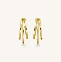 Rosefield Triple Hoop Gold New