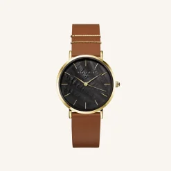 Rosefield West Village Black Cognac New